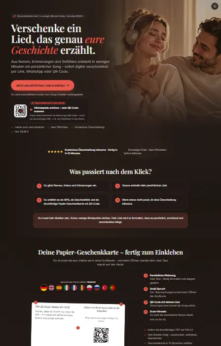 Startseite von Lied als Geschenk